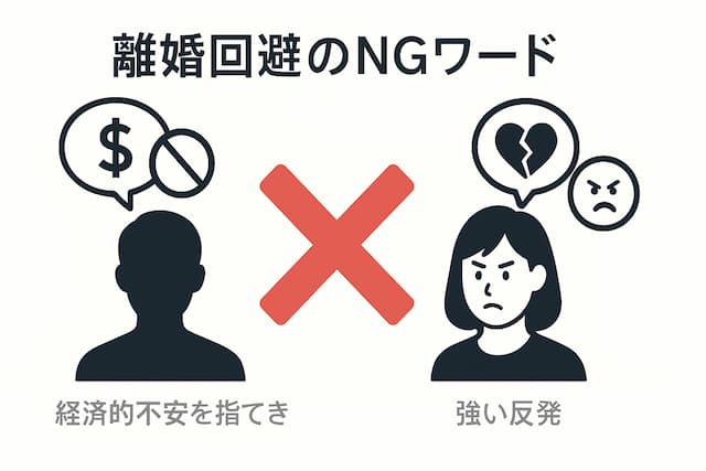 NGワード「経済的不安を煽る」図解