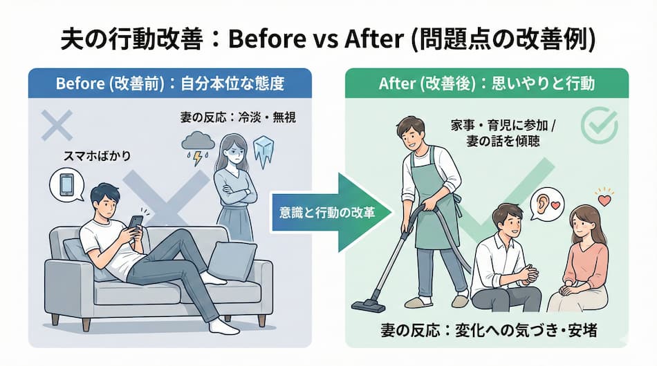 「自分の問題点を改善させた」の図解
