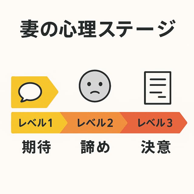  妻の夫への絶望サインの図解