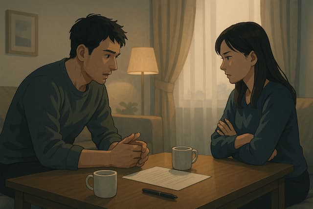 「妻に離婚と言われた 謝り方 例文」イメージ4